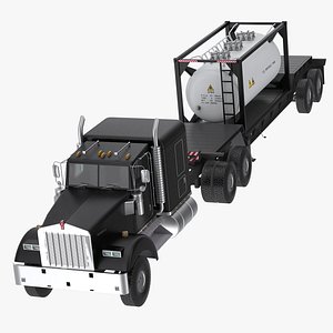 3D ISO Tank Container Truck model