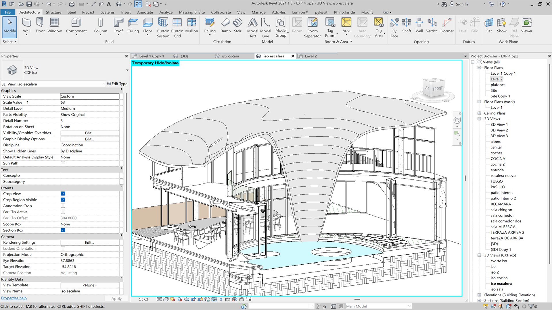 Modern House Ribbon House - Revit 3D - TurboSquid 2512329