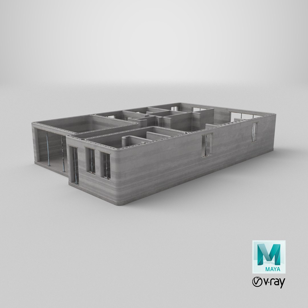 3D 3D Printed Concrete House Structure model https://p.turbosquid.com/ts-thumb/hR/pJbEnq/TD/stemcell_maya_vray_render/png/1718270335/1920x1080/fit_q87/1821aa21282bc230e38042eb76f1bedcfe178e9f/stemcell_maya_vray_render.jpg