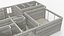 Struttura della casa in cemento stampata in 3D