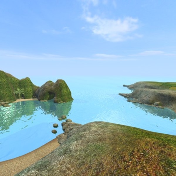 scenery beach 3d model