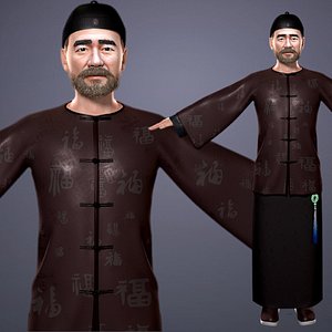Chinese ancient Qing Dynasty aristocrats 3D
