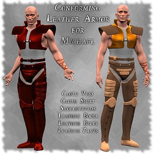 cloth azzin leather 3d model
