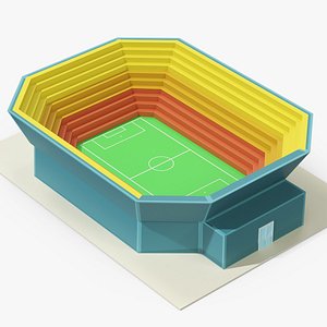 Cartoon Low Poly Stadium