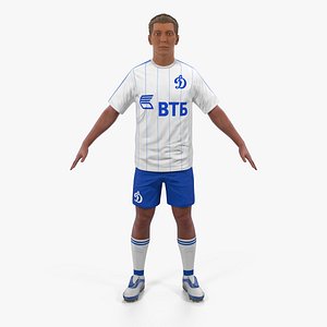 Soccer or Football Player Dynamo with Hair 3D Model