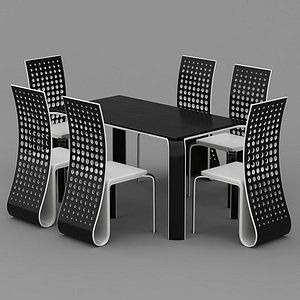 3D modern dining table