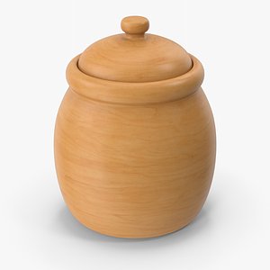 Wooden Honey Pot 3D