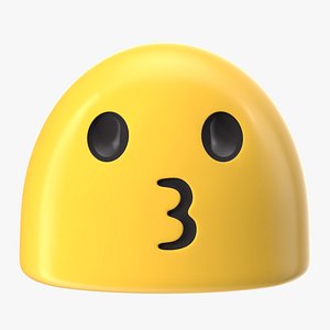 3D Duck Face Android Emoji model