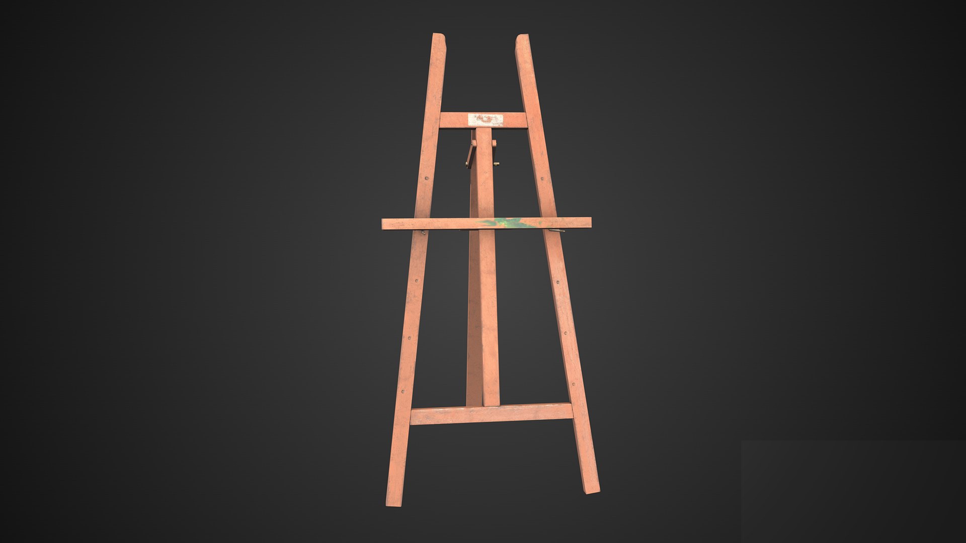 3D Game Ready Wooden Easel - TurboSquid 2045876