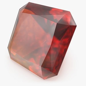 3D Radiant Cut Amber