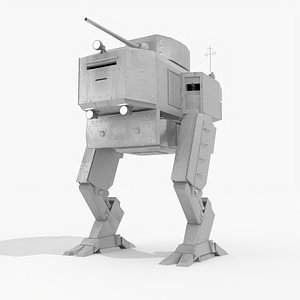 Panzer Mech Walker with RIG and LOWPOLY Default camo 3D model