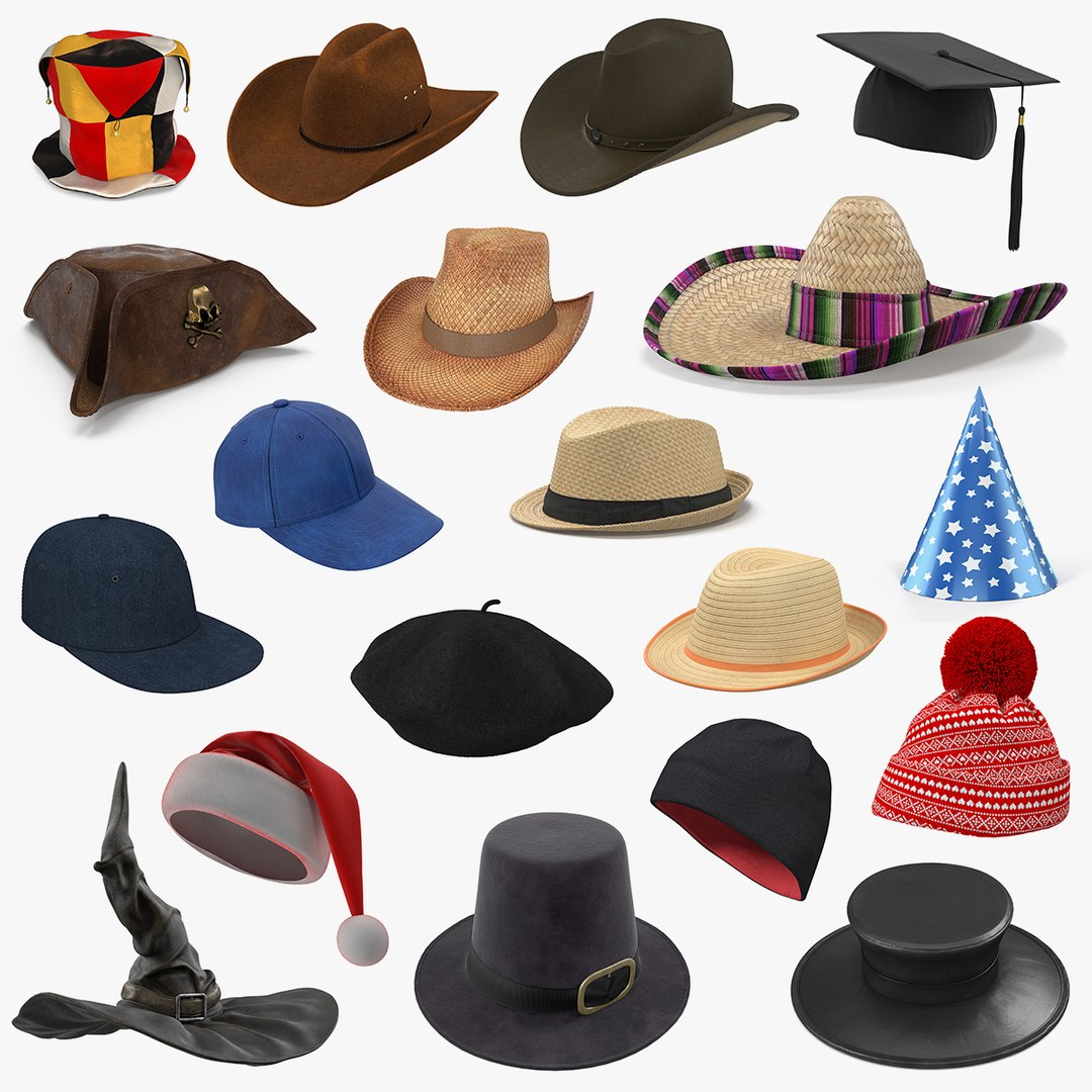 Hats 3D Models Collection 4 3D model preview