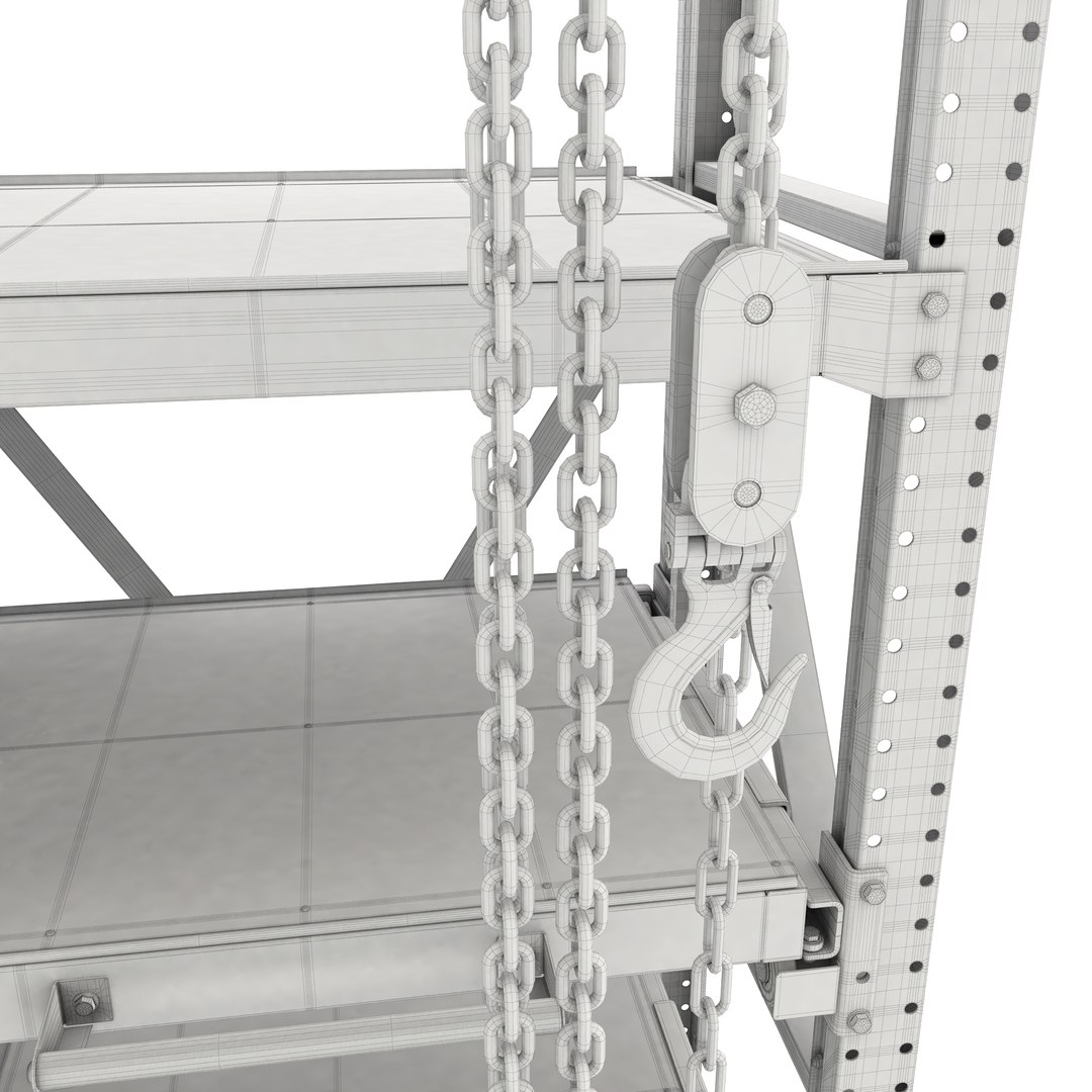 Rack handchain hoist 3D model TurboSquid 1656662