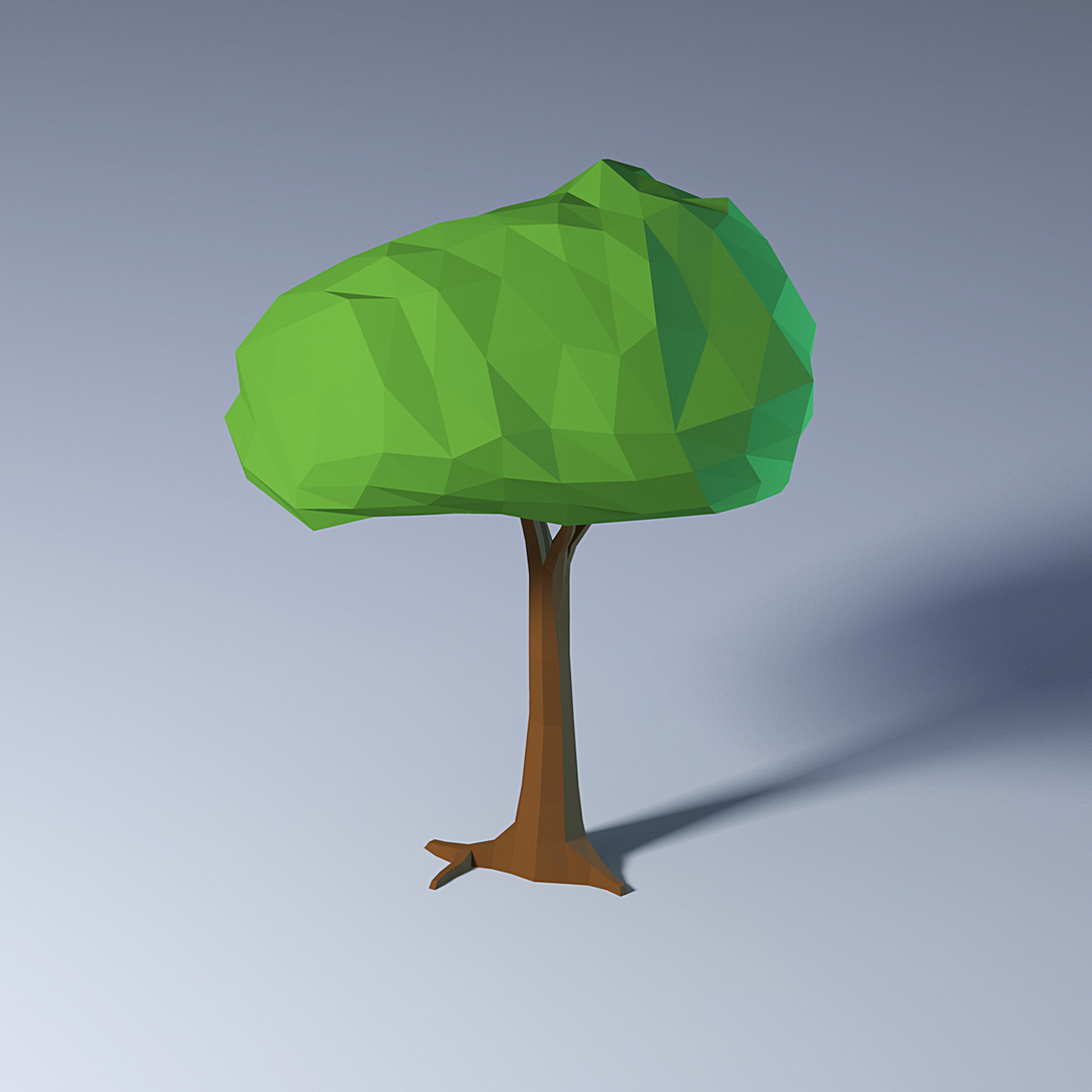 3D Polygonal Low-poly Tree - TurboSquid 1218031