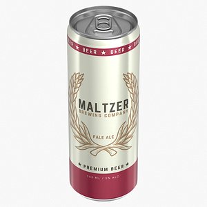 Sleek Beer Can 355ml 3D model