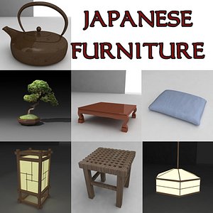 japan furniture japanese 3d model