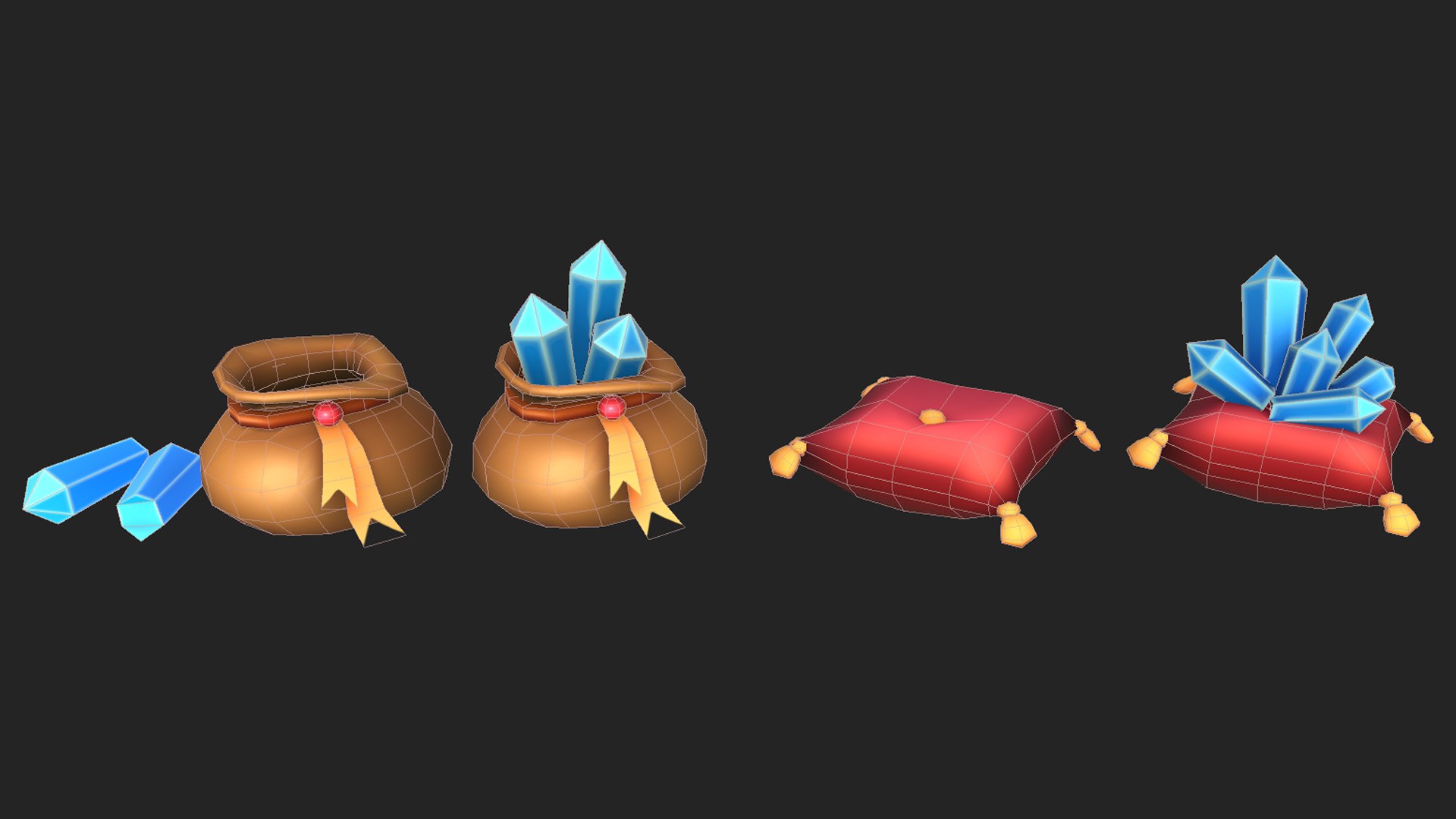 Set Of Crystals 3D Model - TurboSquid 2188138