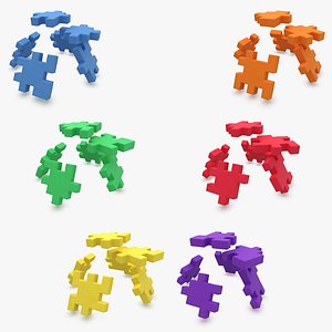 happy cube set animation 3d 3ds