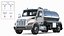 White Vacuum Truck Peterbilt 537 Rigged