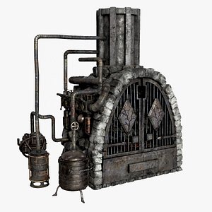 3D Medieval Alchemy Forge