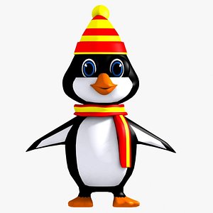3d model penguin character