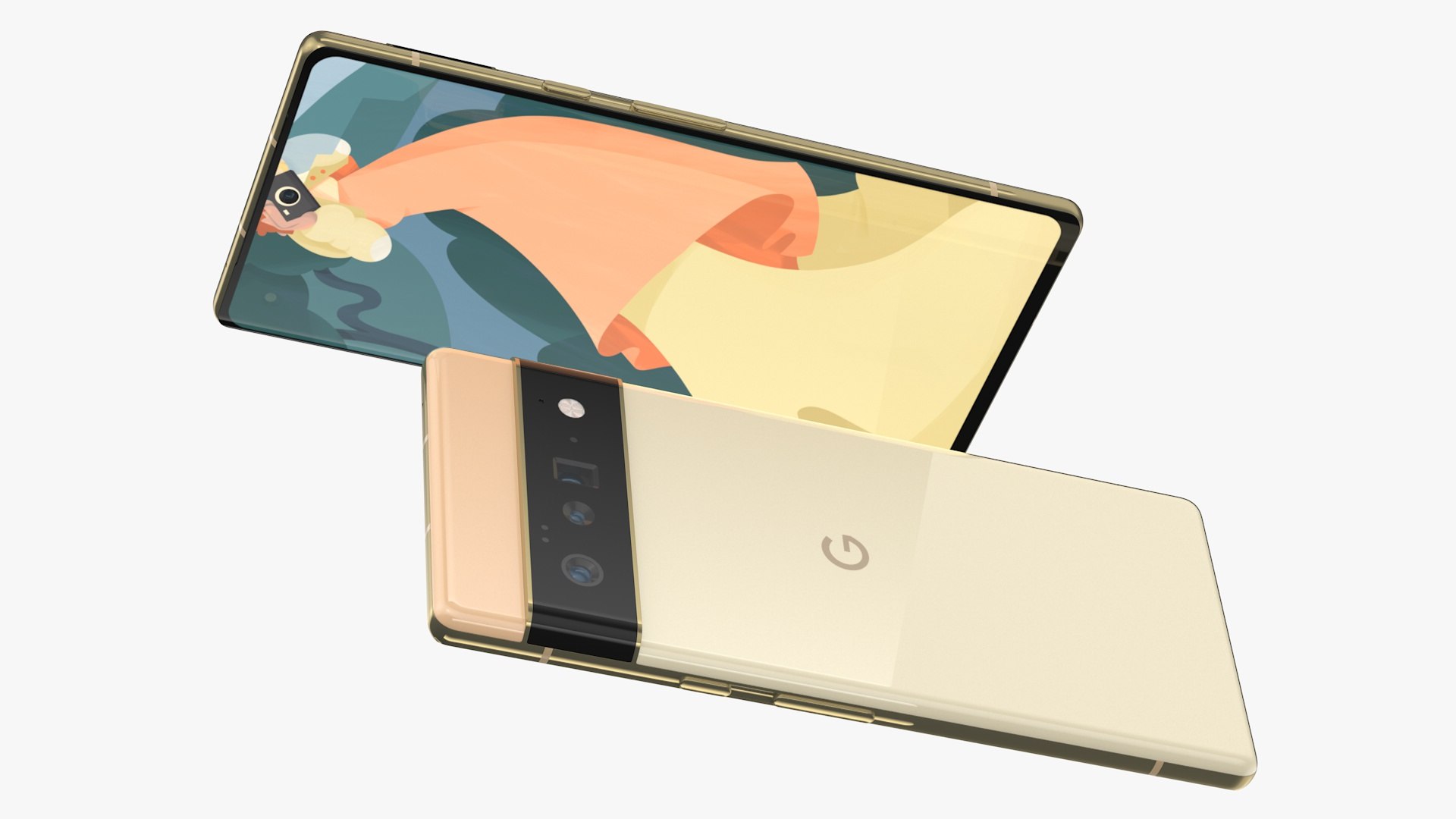 Google Pixel 6 Pro Gold Model - TurboSquid 1780307