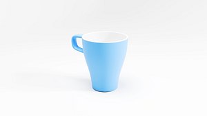 3D Blue Ceramic Cup 3D Model
