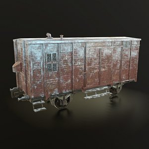 3D soviet union winter railroad model