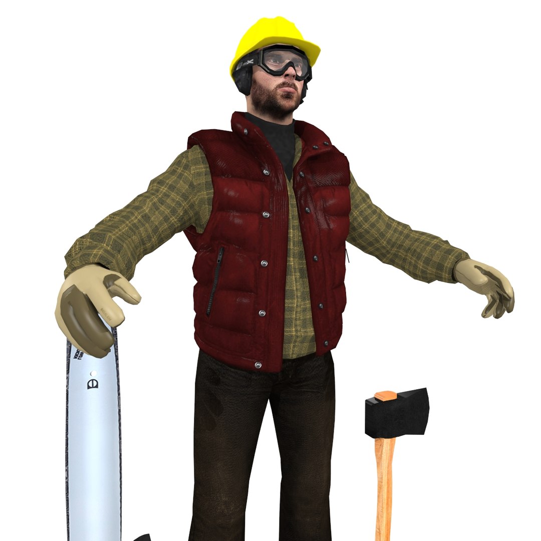 jack worker man 3d model