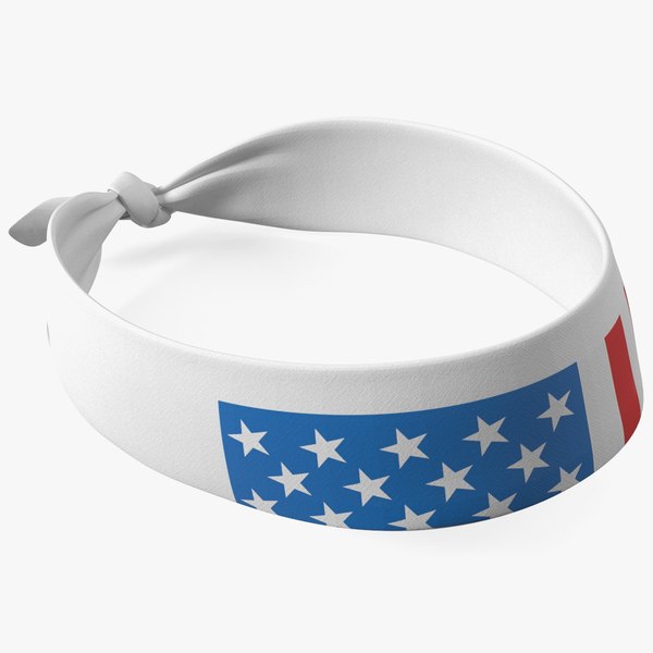 USA Flag Bandana Headband 3D model TurboSquid 1860954