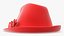 Sombrero rojo con lazo