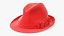 Sombrero rojo con lazo