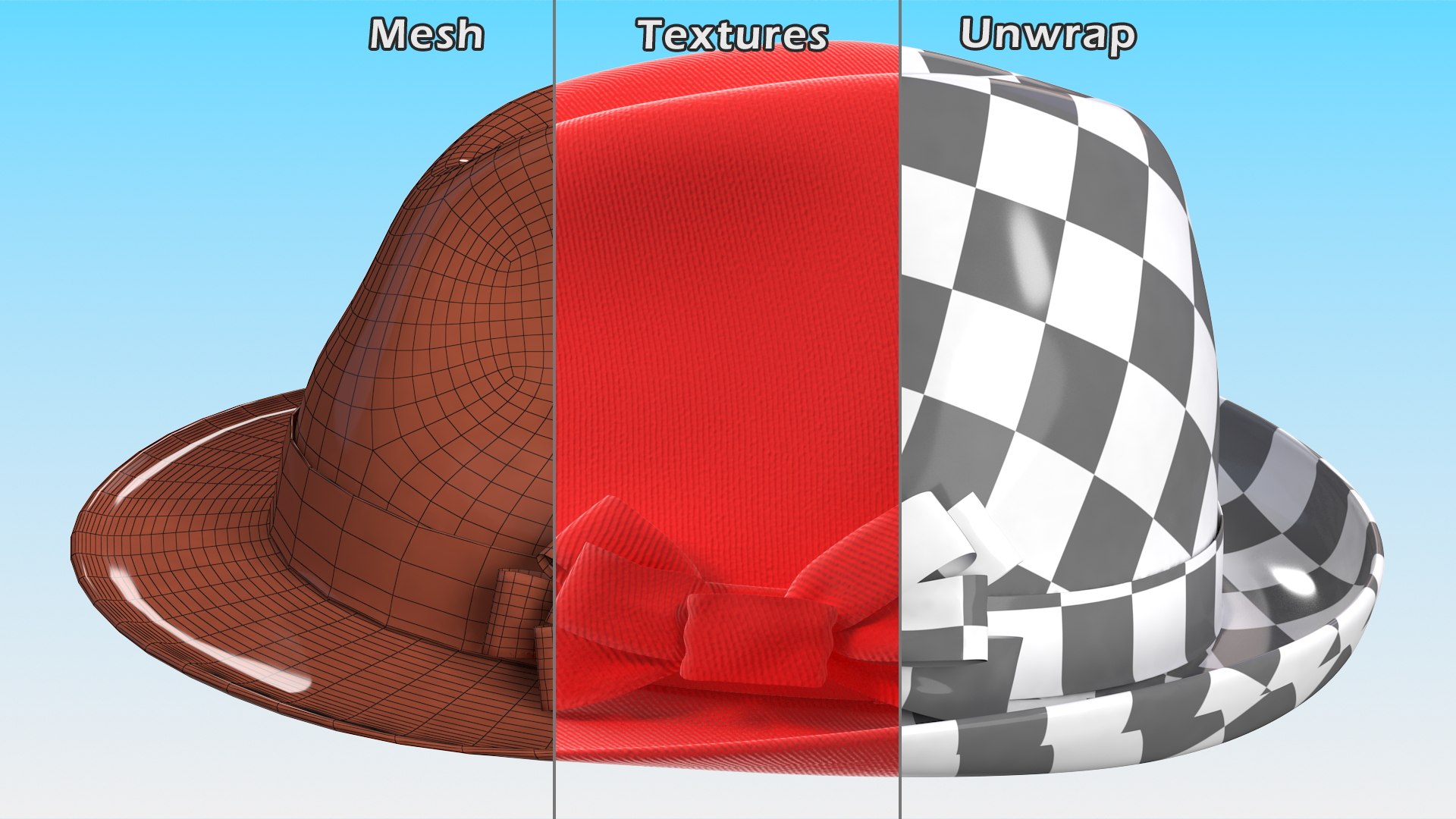 Red Hat with Bow 3D model https://p.turbosquid.com/ts-thumb/hS/qlxYJH/Zu/redhatwithbow3dsmodel014/jpg/1657706276/1920x1080/fit_q87/9eef8d4e5caf3dbe706d7510fd41fa575d5bbbdd/redhatwithbow3dsmodel014.jpg