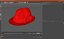 Sombrero rojo con lazo