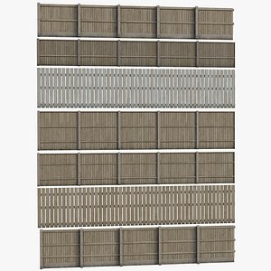 3D Realistic Fence collection PBR