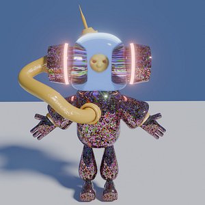 Fantasy character in a spacesuit