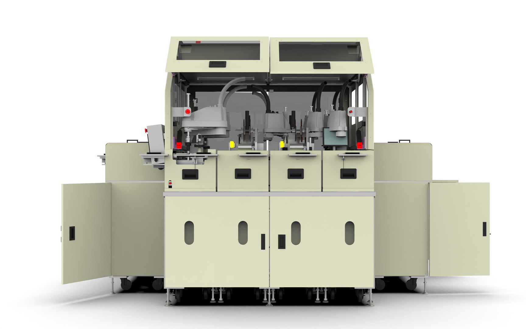 Fully automatic linear circulation production line labeling-assembly ...