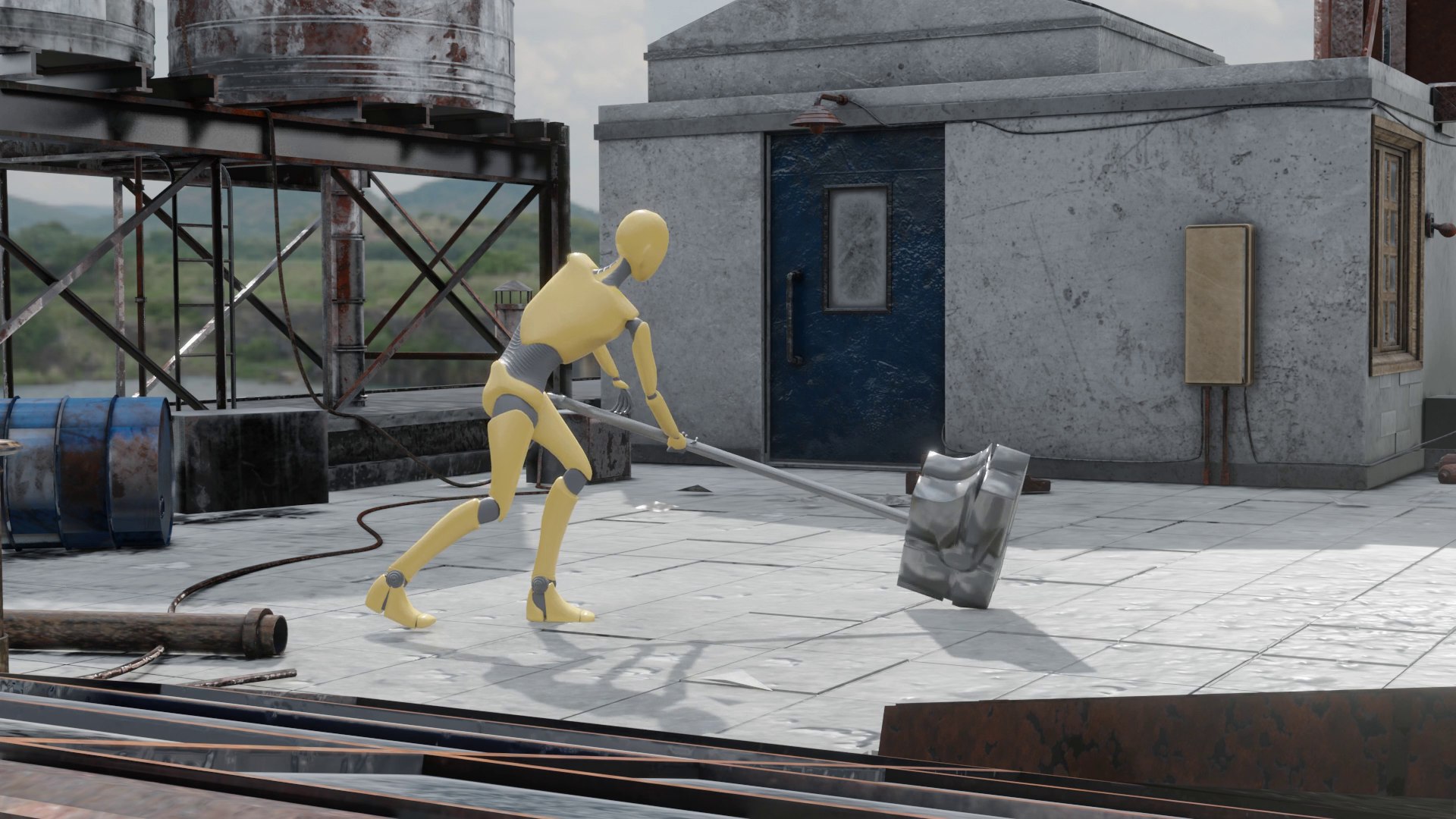 3D Giant Hammer Animations - Motion Cast18 Vol2 - TurboSquid 2287463