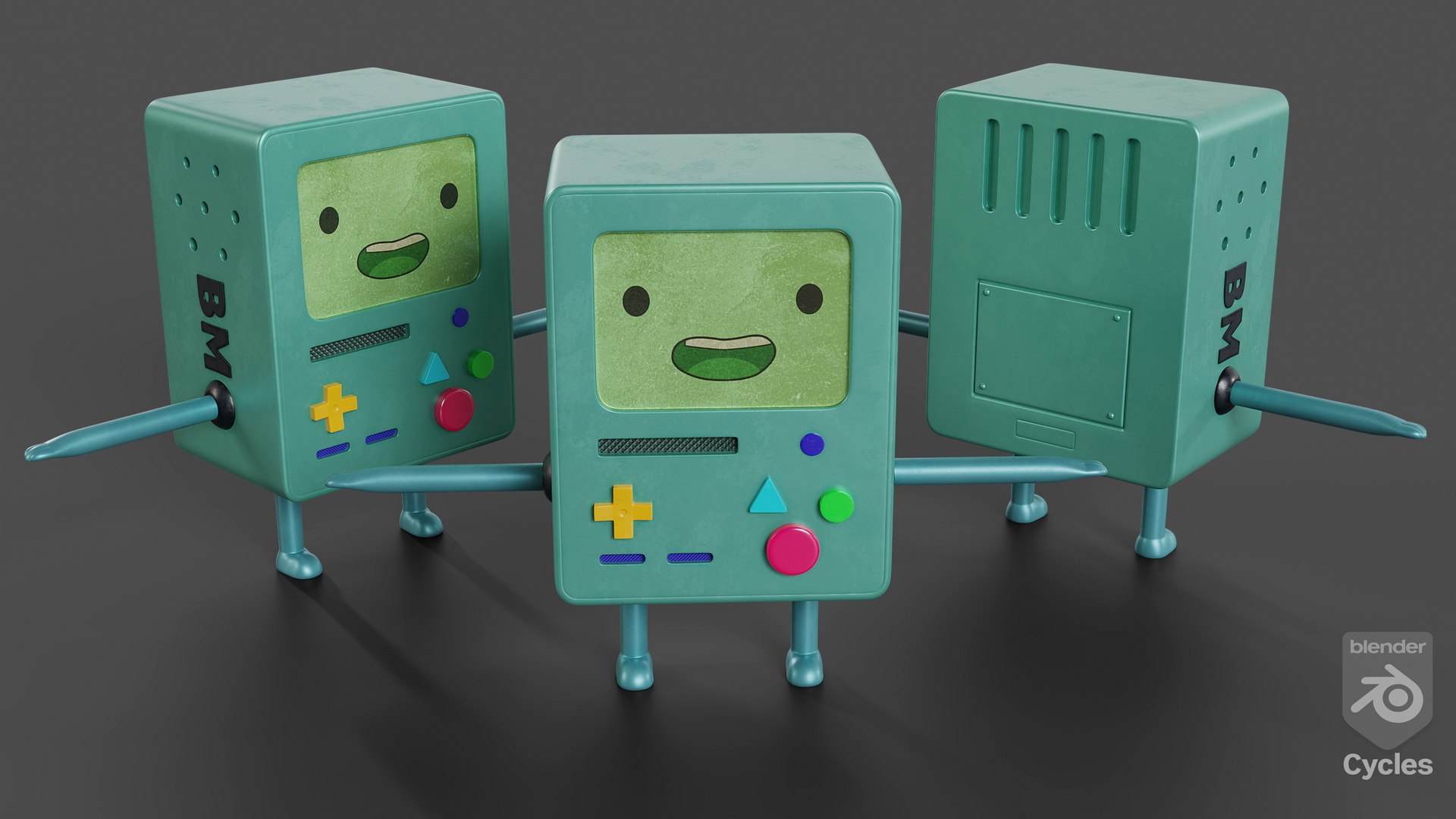 3D BMO Adventure Time Character https://p.turbosquid.com/ts-thumb/hT/Bm9HWJ/Kj/cyclesrender/png/1791234275/1920x1080/fit_q87/9058b4c16a00c4e4160079eccbe65bea908a3e25/cyclesrender.jpg