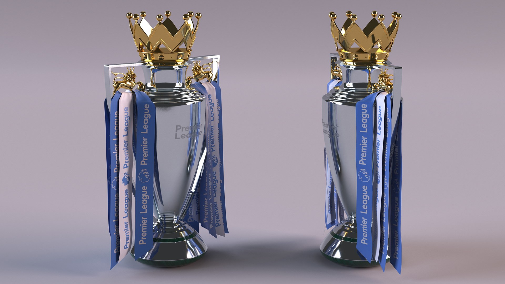 Barclays Premier League Trophy 3D Model TurboSquid 1985966