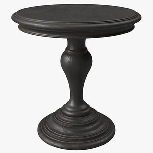 Dark Birch Round Table 3D model