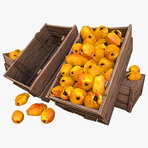 3D Crate Pears Box Stand model