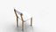 Stylish Lightweight Dining Chair 3D Model 3D model