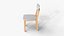 Stylish Lightweight Dining Chair 3D Model 3D model