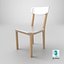 Stylish Lightweight Dining Chair 3D Model 3D model