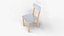 Stylish Lightweight Dining Chair 3D Model 3D model