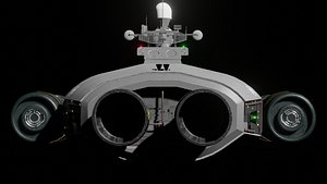 Sci-fi frigate USS Westwind model