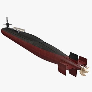 US Nuclear Submarine Ohio Class Rigged
