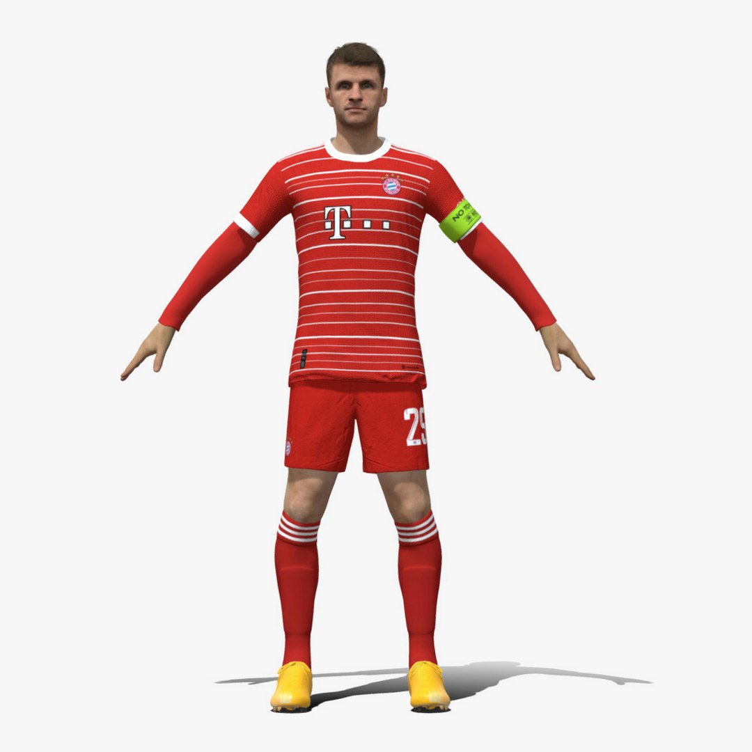 3D 3D Rigged Thomas Muller model TurboSquid 2064032