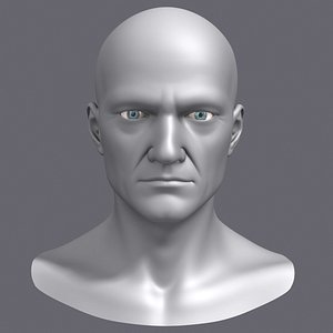 Midlle Aged Man Head 3d Model